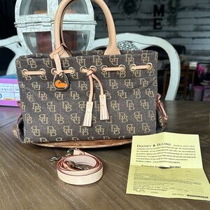 Dooney & Bourke Brown Monogram Satchel
